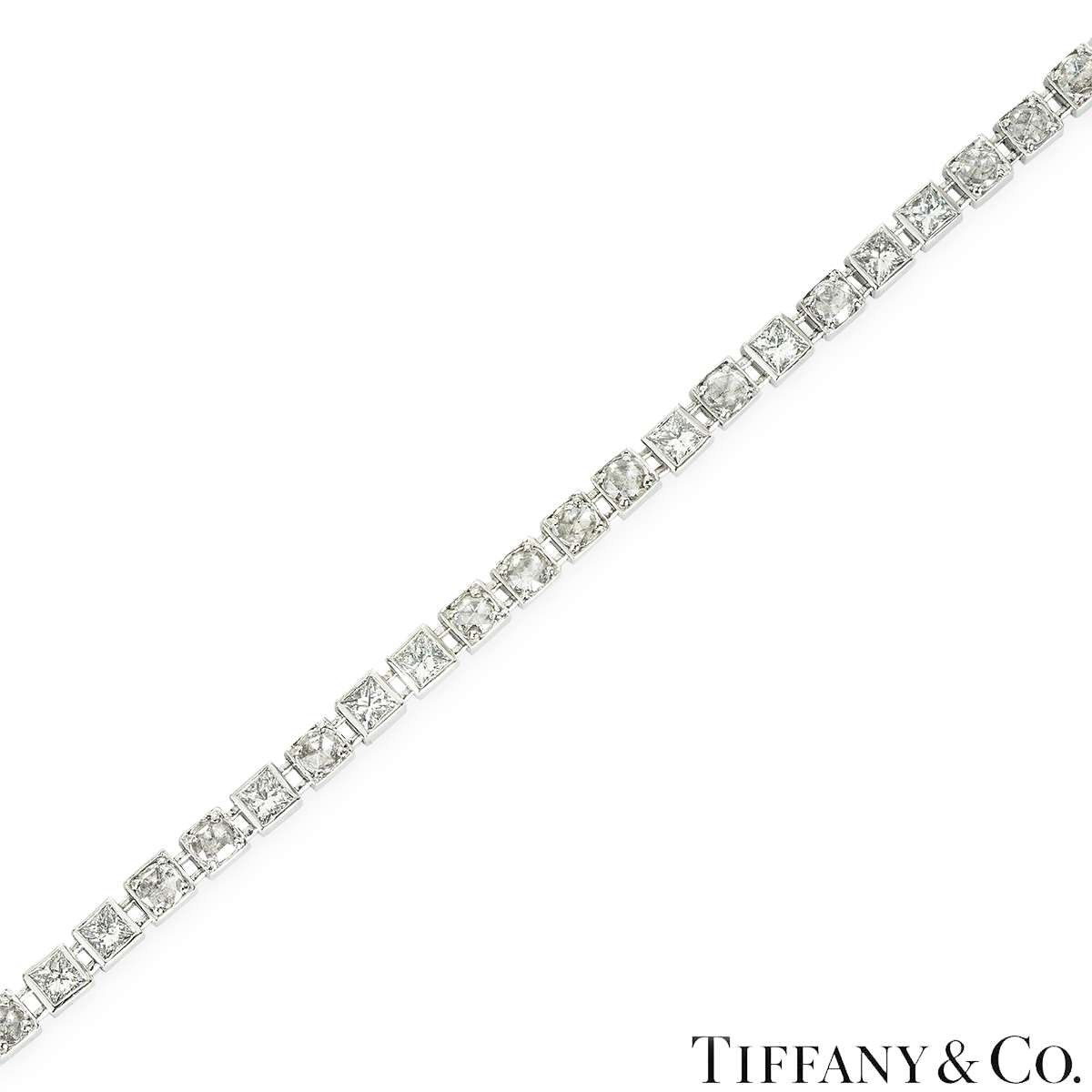 Tiffany & Co. White Gold Vintage Diamond Tennis Bracelet 2.85ct TDW